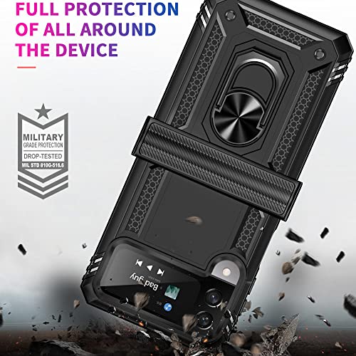 Coque Galaxy Z Flip 4 antichoc noire fine avec béquille de protection - 2