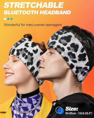 Image of LC-dolida Headband Headphones Bluetooth 5.2, with Ultra-Thin HD Stereo Speaker, Sleep Headband Earphones Wireless for Workout Yoga Insomnia Running Meditation Gifts