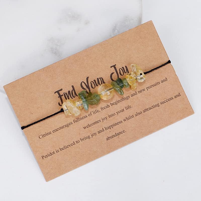 COLORFUL BLING Handmade Healing Chakra Beaded Bracelet with Spiritual Meaningful Card Crystal Natural Stone Strand Bracelet for Women Reiki Yoga Meditation Jewelry Protection Gifts - Image 6