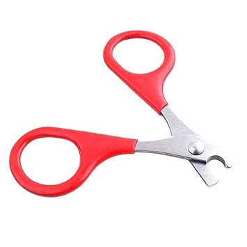 Pets Empire Red Stainless Steel Pet Dog Cat Nail Toe Claw Clippers Scissors Trimmer Cutter Grooming Tool