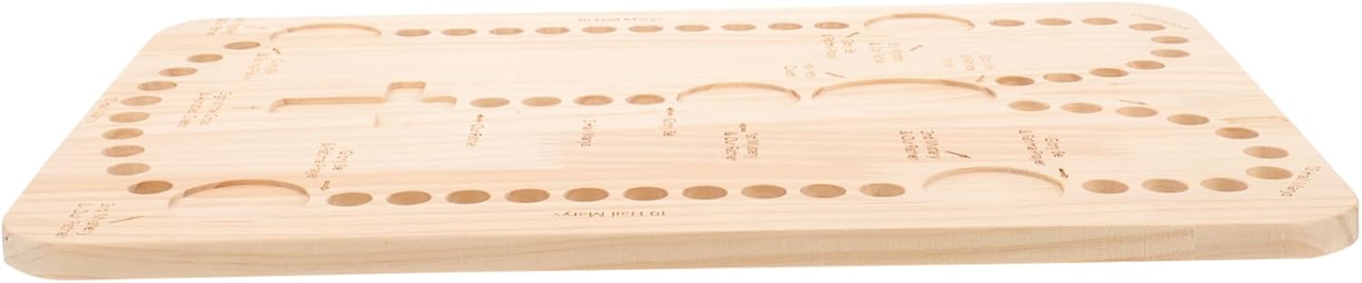 Lurrose Wooden Bead Board for Jewelry Making DIY Bracelet and Necklace Tray Position Markers for Easy Beading and Crafting for All Ages and Styles