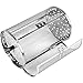 Cestello Girarrosto, Cestello Arrosto per Barbecue per Verdure, Griglia in Acciaio Inox Cestino Forno Girarrosto Grill Cestello 360° Rotante per Noci Cottura Tè Chicchi di caffè Arachidi (22*11.7cm)