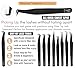 Fiber Tip Lash Tweezers Set for Eyelash Extensions – Curved Classic, Mega 90 Degree Boot, 45 Degree Angle & Isolation Tweezer, Stainless Steel Precision, Non Slip Professional Application Kit