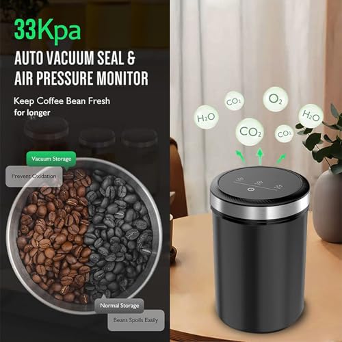 Botes para Café Al Vacío contra la Humedad: Tarros Herméticos Automáticos 5