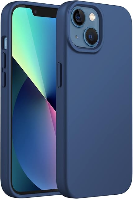 JETech Silicone Case Compatible with iPhone 13 6.1-Inch, Silky-Soft Touch Full-Body Protective Case, Shockproof Cover with Microfiber Lining (Cobalt Blue)