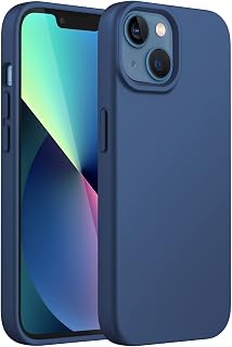 JETech Silicone Case Compatible with iPhone 13 6.1-Inch, Silky-Soft Touch Full-Body Protective Case, Shockproof Cover with Microfiber Lining (Cobalt Blue)