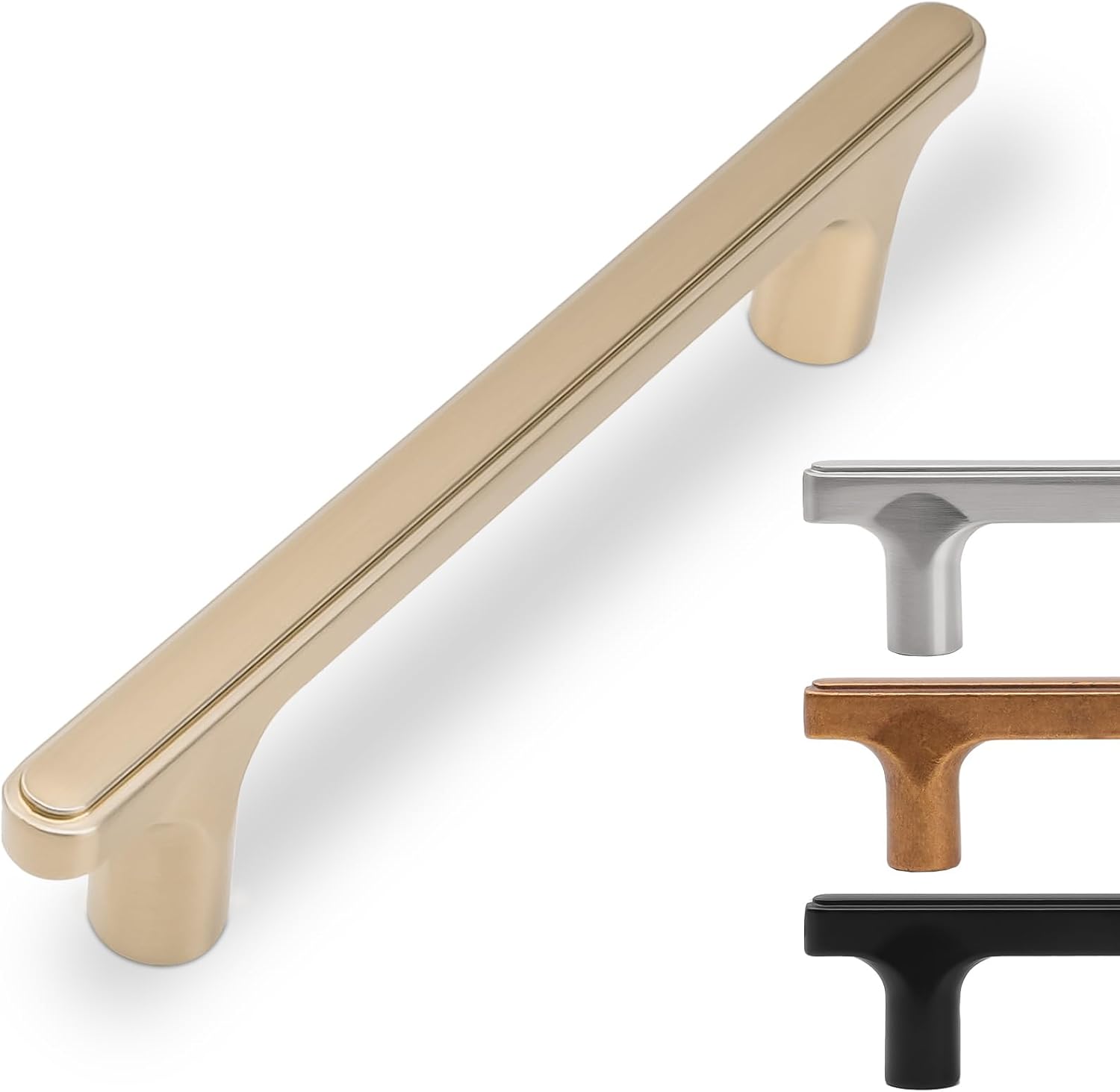 10 Pack 3-3/4 Inch Cabinet Pulls Champagne Bronze Kitchen Cabinet Handles Silver Drawer Zinc Alloy Drawer Pulls Solid Cabinet Hardware