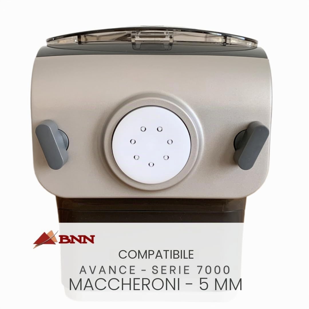 BNN - Avance/Serie 7000 - Maccheroni diametro 5mm spessore 1mm AMMACL05 - Trafila per pasta compatibile con Philips Pasta Maker Avance/Serie 7000