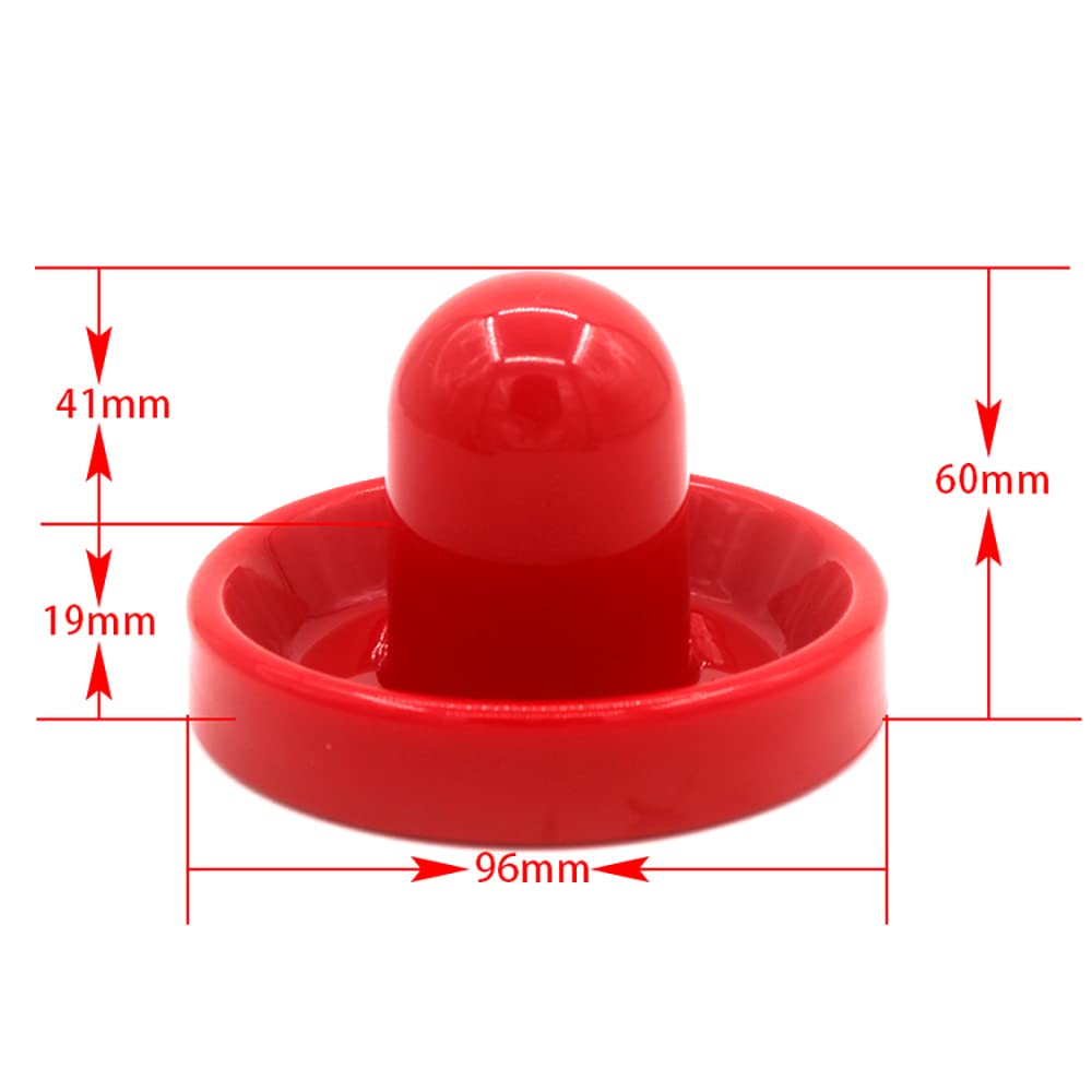 Set da Hockey da Tavolo 4 x 96 mm 4 cursori per Air Hockey con 4 Flanella 8 Dischi - Rosso
