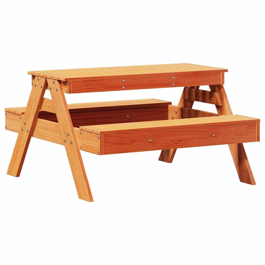 Table de pique-nique en bois de pin massif pour le jardin des enfants