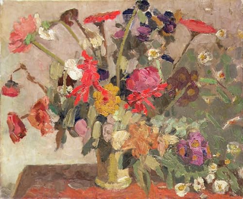Tableaux un bouquet de fleurs Jacqueline Marval 60x90cm décoration murale