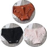 HAIBI Damen Unterhosen Panties 3 Stück Cotton Panties Damen Nahtlose, Atmungsaktive, Weiche Slips Sexy Damenwäsche Mit Mittlerer Taille, Set 4, L.