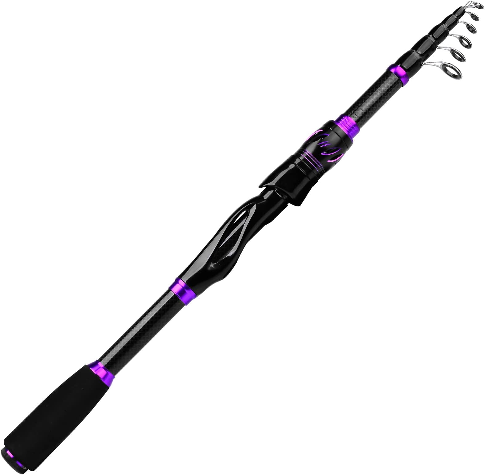 Fishing Rod and Reel Combo - 6.9ft Telescopic Spincast Rod with Left Handed Baitcasting Reel Combos - Sea Saltwater Freshwater Ice Bass Fishing Tackle Set - Fishing Rods Kit