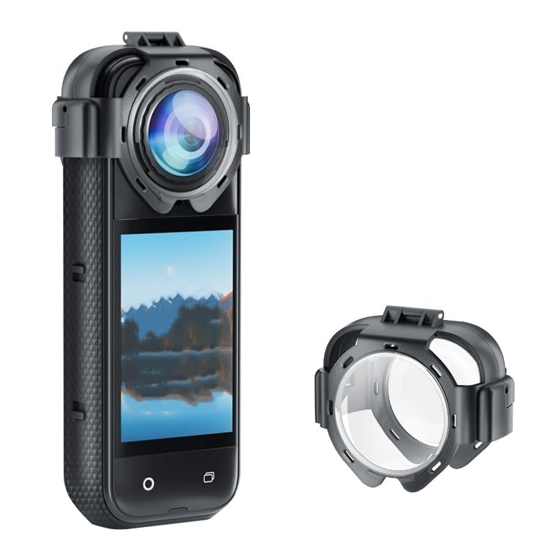 Osłona obiektywu kompatybilna z Insta360 X5, osłona obiektywu aparatu fotograficznego, ochrona ekranu obiektywu, panoramiczny obiektyw aparatu, szkło hartowane, odporne na zarysowania, lustro