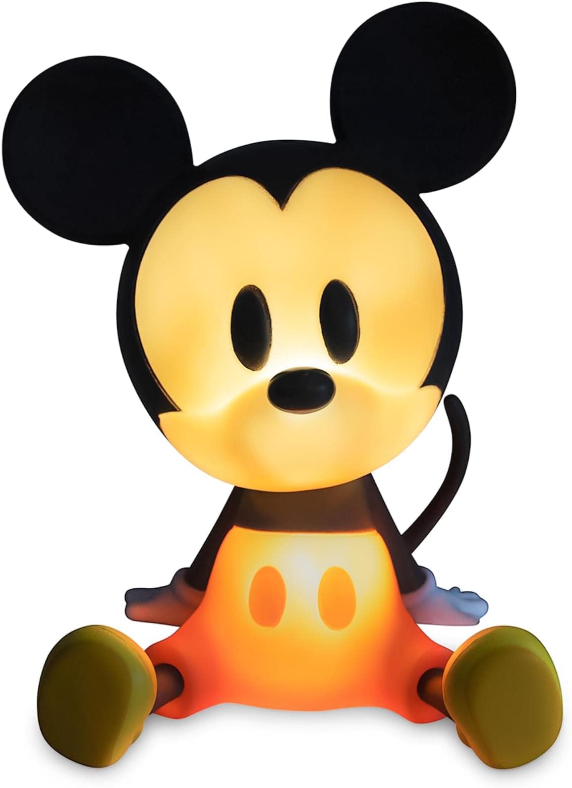 Ukonic Disney Mickey Mouse Figural Mood Light | Nightstand Table Lamp with LED Light for Bedroom, Desk, Living Room | Home Decor Room Essentials, Cute Gifts and Collectibles | 6 Inches Tall