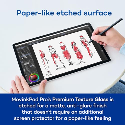 Image of Wacom MovinkPad Pro 14, Android Mobile Drawing Tablet, 14 inch OLED No Computer Needed, Battery-Free Slim Pro Pen 3, 12GB RAM /256GB Storage, Anti-Glare Matte Screen, All-In-One Portable Digital Art Tablet
