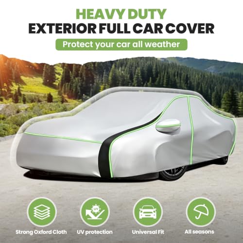 Image of Cartist 420D Car Cover for Chevy Chevrolet Corvette C5 1997-2004, All Weather Car Cover for Corvette Accessories, Full Exterior Cover Rain Waterproof Protector with Zipper & Cotton Lining