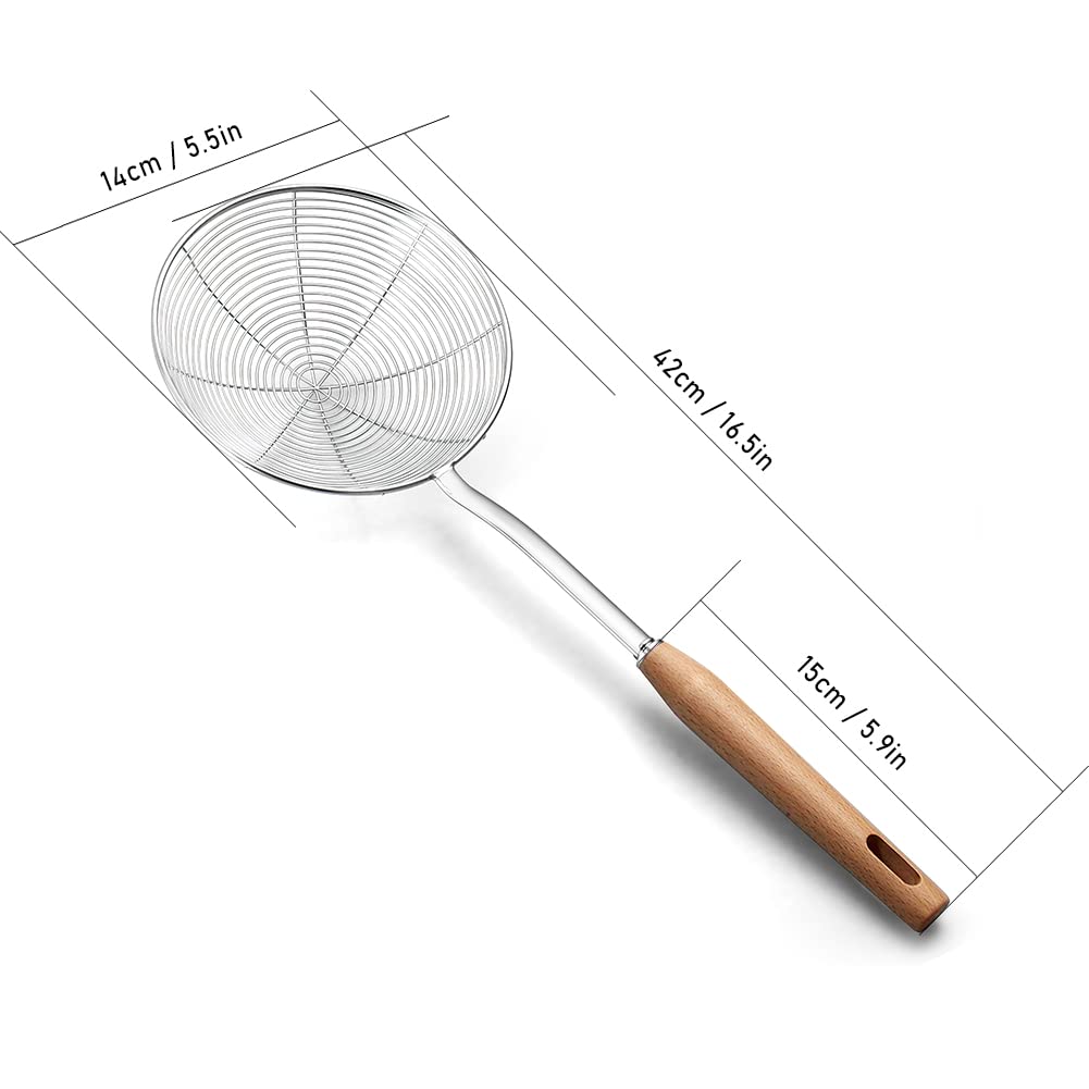 Set 4 Schiumarole In Acciaio Inox - Colino Ragno Per Fonduta, Cucina, Verdure E Frittura