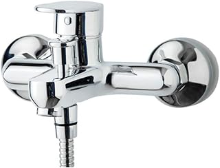 Galindo - Grifo de Bañera y Ducha - Nine - Mod. 4621500 - Cromo - Monomando para Instalación en Pared - Caudal 20 l/min - Maneta Corta - Latón Cromado