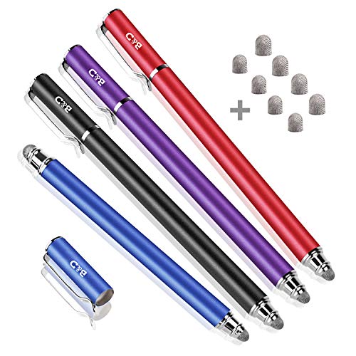 Bargains Depot New 5mm High-Sensivity Fiber Tip Capacitive Stylus Dual-tip Universal Touchscreen Pen