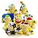 fangzhuo Kuscheltier 7 Stück/Set Super Bros Jr 3D Landknochen Kubah Koopa Dunkler Drache Bowser Kamek Waluigi Wario Lemmy Morton Roy Bully Plüschtier