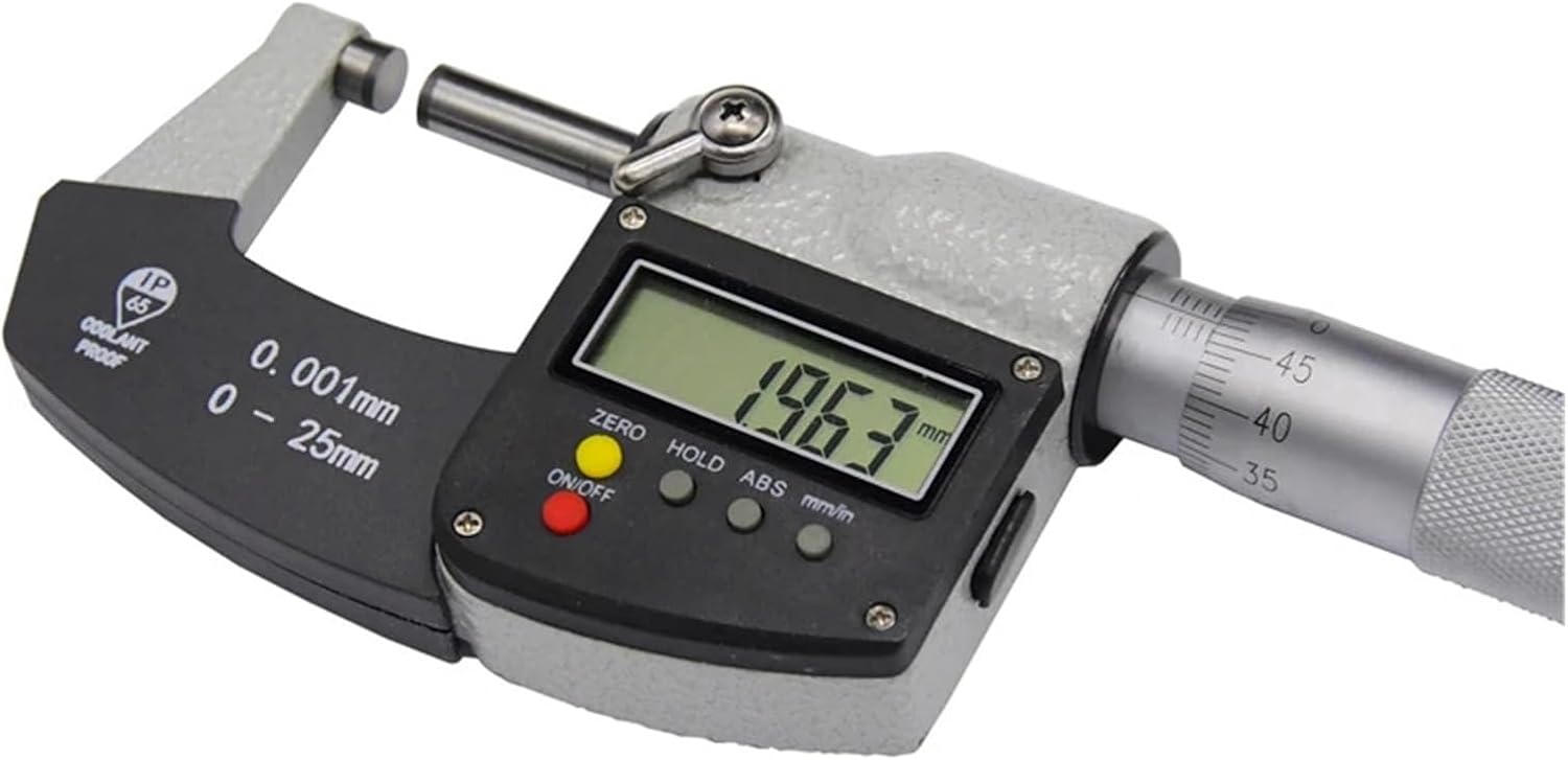 RJJ デジタルキャリパー測定ツール0-25mm電子デジタルマイクロメータ0.001mmの厚さのゲージとレンチセット測定ツールの複数 デジタル マイクロメーター  精密測定 0.001mm単位 ラチェットストップ式 測定範囲 0-25mm 測定 ツール電気マイクロメータキャリパーインチ・ミリ ...