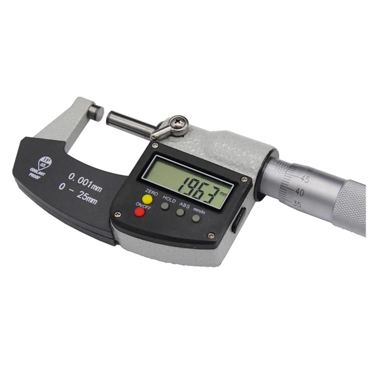 Micrómetro exterior IP65 de 0 a 25 mm, calibrador digital de pantalla grande, micrómetro de carburo de 0,001 mm, herramientas de medición Lecturas precisas(25-50mm)