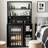 Novabright Black 6 Tier Mini Fridge Stand with Top Shelf for Dorm, 73.2'