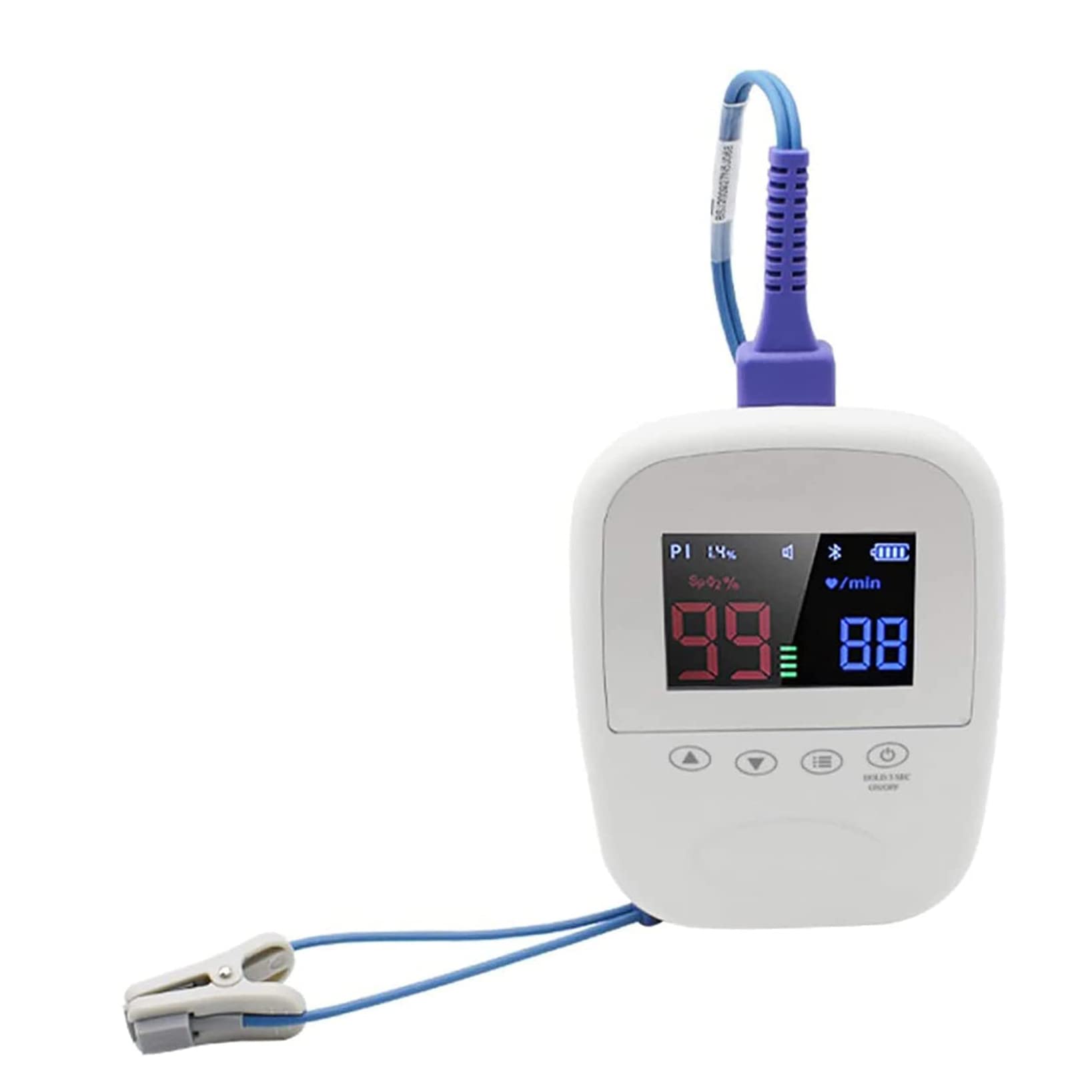 Handheld Veterinary Oximeter, Oxygen Saturation Ear Clip Monitoring Cat Dog Heart Rate Heart Rate Monitor with Bluetooth Home Pet