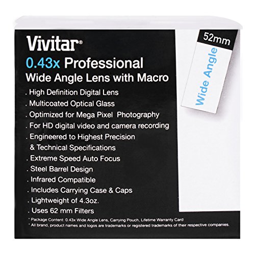 Vivitar .43X Wide Angle Clear Photography Lens 52Mm #TOP4