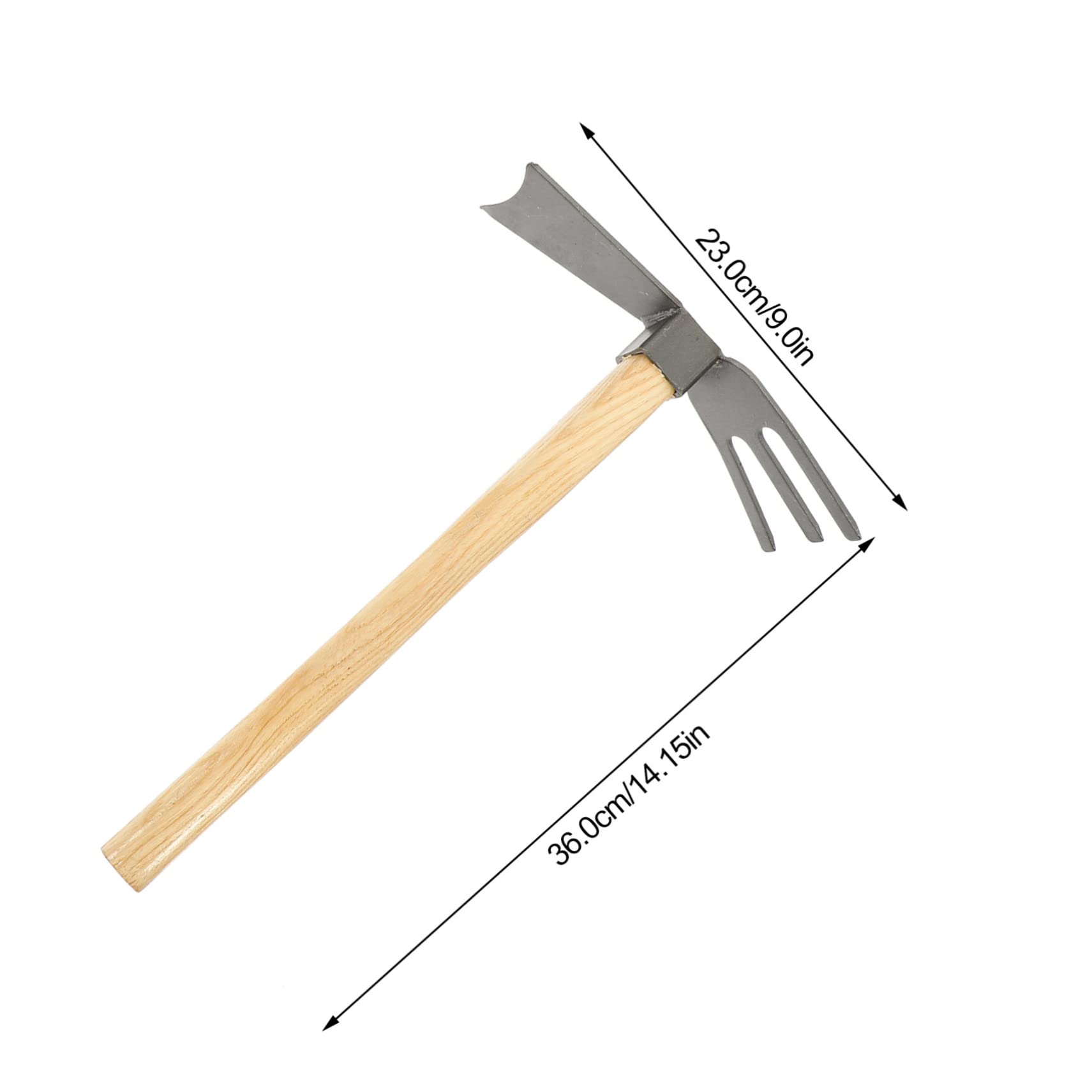 Happyyami 2Pcs Lightweight Garden Hoe Durable Skid Gardening Tools for Weeding Planting Digging Soil Yards Nurseries Orchards Easy to Handle Resistant