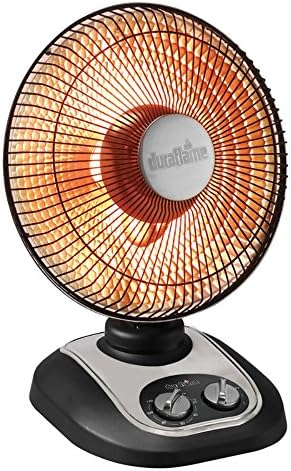 Duraflame DFH-IH-12-O Portable Electric Parabolic Oscillating Radiant Heater, Black