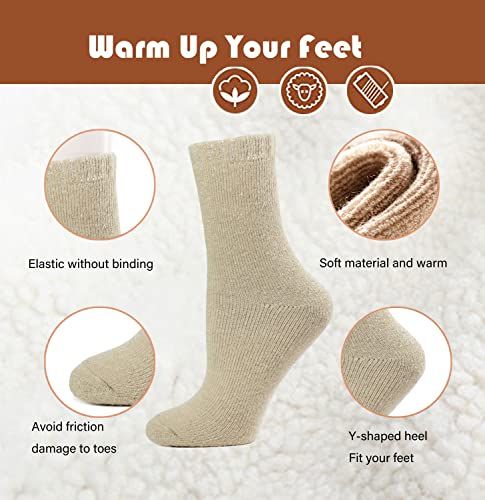 Image of Womens Wool Knit Winter Socks