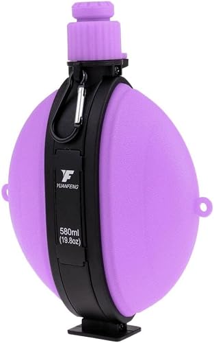 Collapsible Camp Water Cup Silicone Travel Coffee Mug - Purple