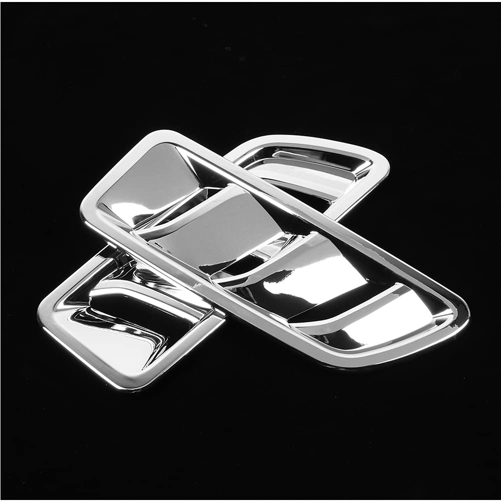 2 pezzi di rivestimento della copertura dello sfiato dell'uscita dell'aria del cofano motore per JL 2018+ Accessori decorativi antiruggine leggeri in ABS
