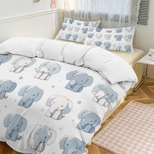 Ropa de cama de elefante para decorar dormitorios infantiles con fundas de microfibra 3