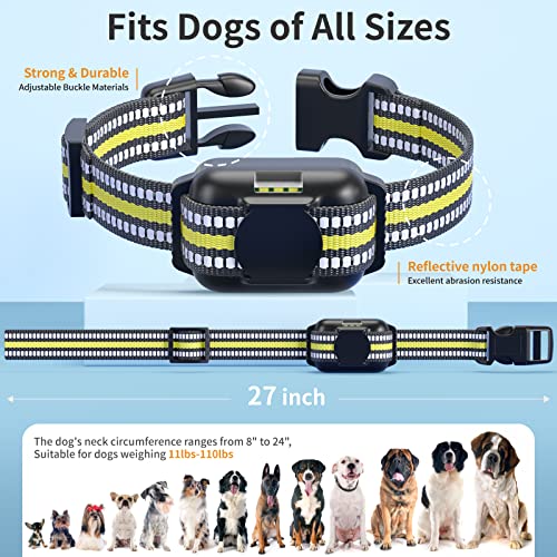 Dog Shock Collar, Electric Dog Training Collar With Remote 2000Ft, Ipx7 Waterproof Bark Vibrating Dog Collar With 3 Training Modes, Rechargeable E-Collar For All Breeds, Sizes #TOP4