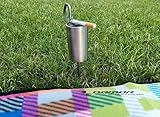 Perfetto per l'uso mobile, ad esempio Materiale: posacenere completamente in acciaio inox V2A - acciaio INOX antiruggine