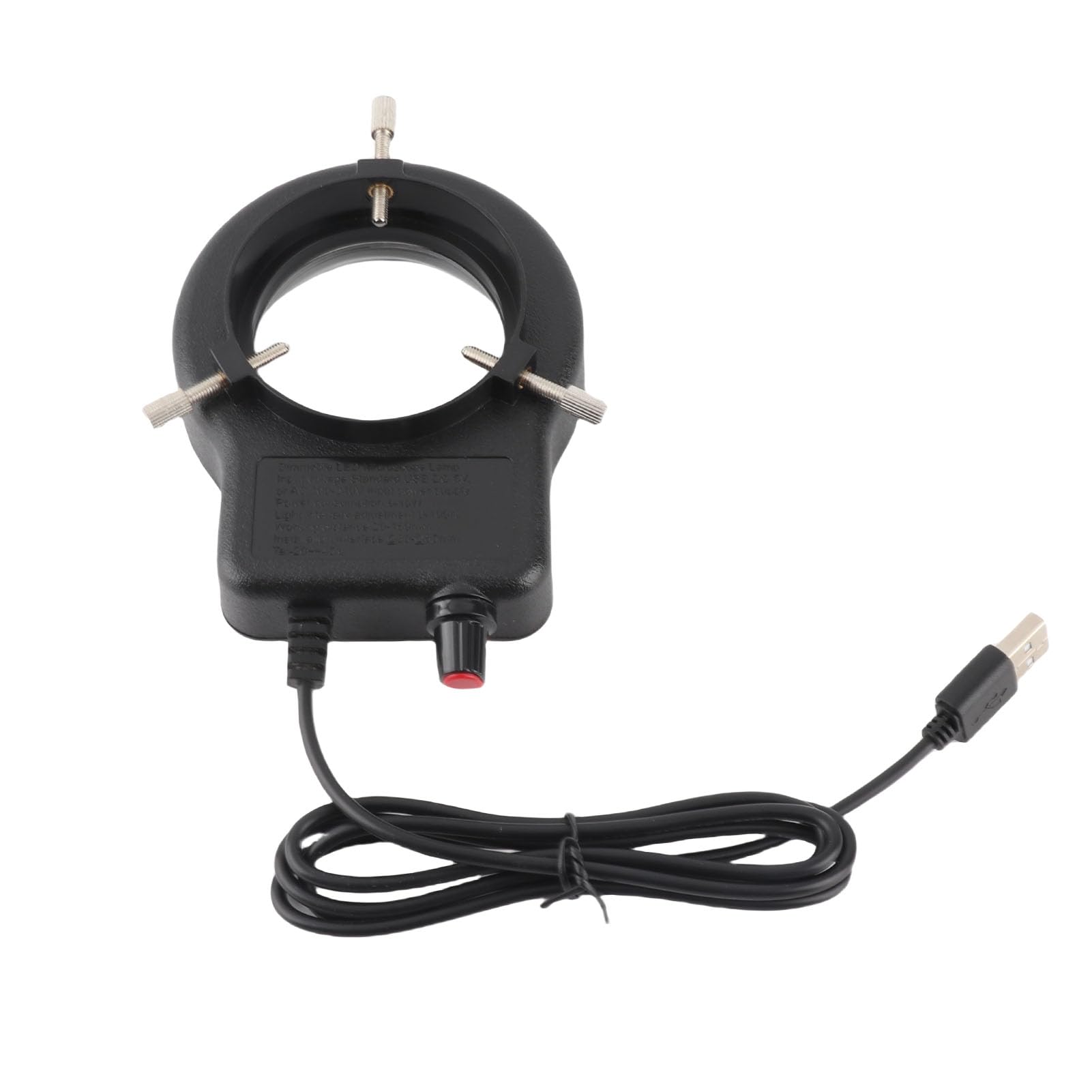 Illuminatore Regolabile con Luce per Microscopio Ad Anello a 144 LED, Lampada per Microscopio Ad Alta luminosità Alimentata Tramite USB Sorgente Luminosa Ad Anello a LED per