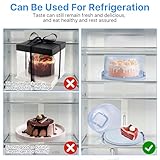 Akamino 10 Inch Cake Carrier, Clear Plastic Cake Containers with Collapsible Handle and Lid, Portable Round Cake Box Cake Tin Storage for Pies Cupcake Muffins Party, Aqua Blue - Image 6