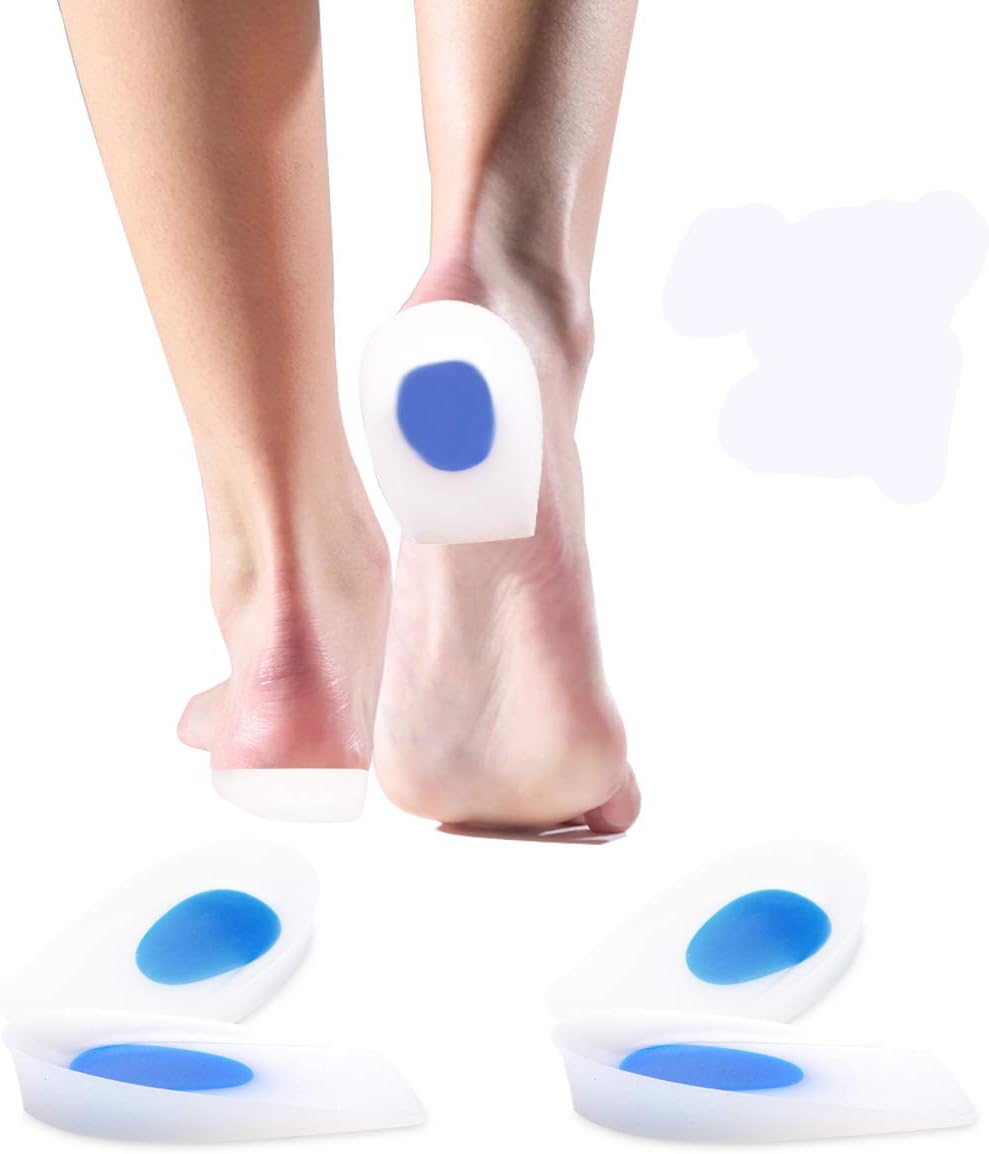 Heel Cups Plantar Fasciitis Inserts 4pcs Silicone Gel Heel Cup Pads