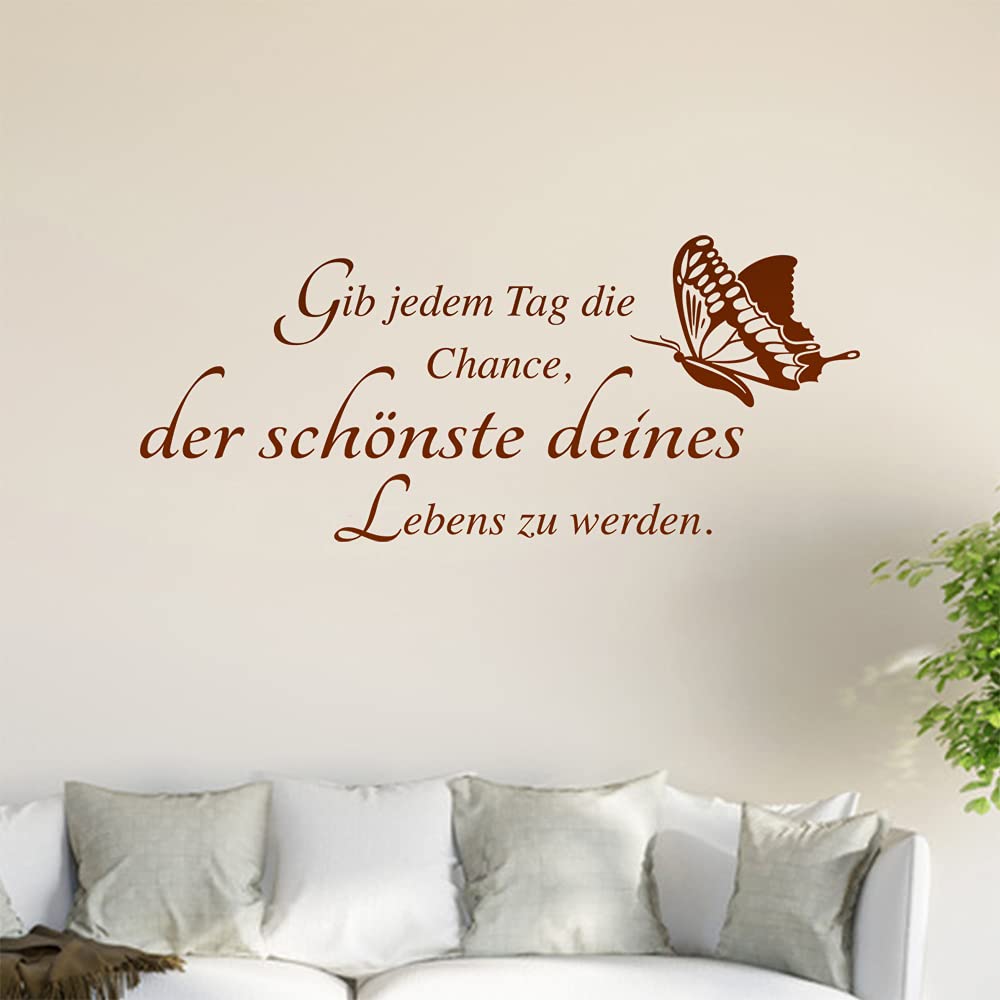 Dai a ogni giorno una possibilità… Adesivo da parete, disponibile in 6 misure - Adesivo murale - Decorazione per cucina, soggiorno, camera da letto, bagno
