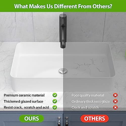 image for Rectangle Vessel Sink- Lepuday 24