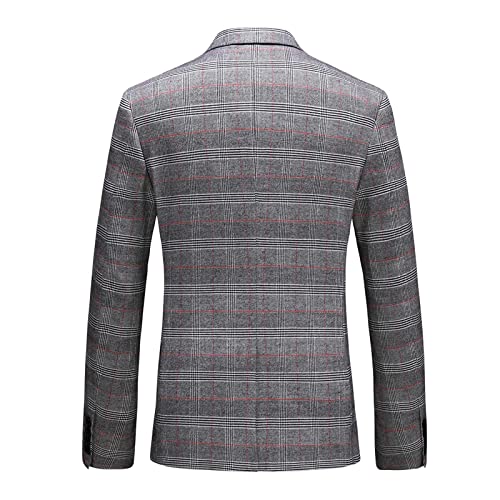 Mens Plaid Suit Slim Fit 2 Piece Casual Tuxedo Suit for Men Formal Blazer Pants Tuxedo Set for Wedding Business Party3