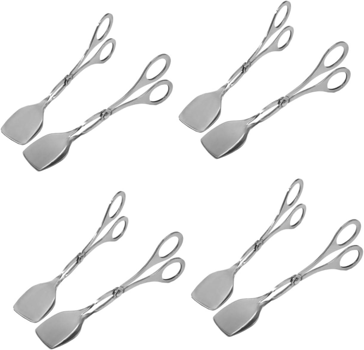 BESPORTBLE 8pcs Stainless Steel Food Serving Clamps Versatile Bbq Spaghetti and Meat Tongs for Kitchen Use for Buffets Parties and Family Gatherings