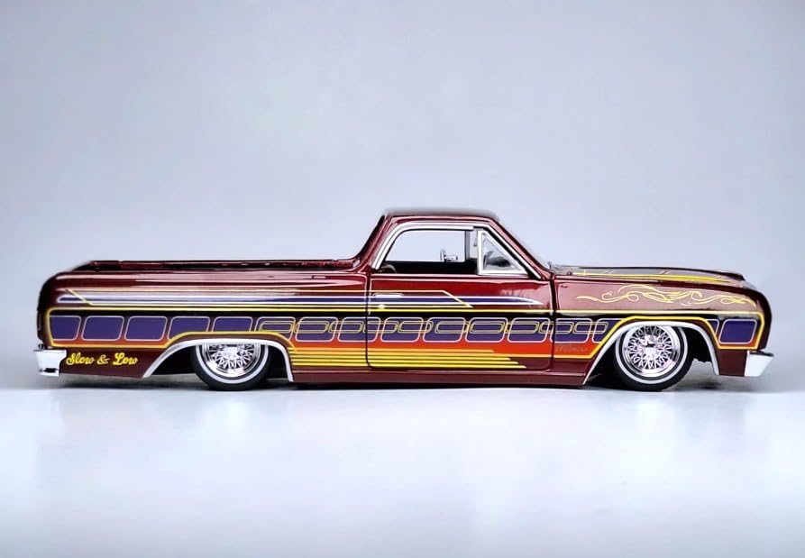 1965 El Camino Lowrider Candy Red Metallic 1/25 miniatura 3