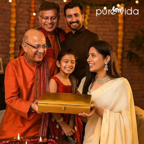 Image of Purevida Premium Dry Fruits Gift Box | Almonds, Cashews & Raisins | Luxury Festive Hamper for Christmas & New Year | Corporate, Wedding & Holiday Gifting - Pack of 6