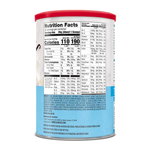 Slimfast Meal Replacement Powder, Original French Vanilla, Weight Loss Shake Mix, 10G Of Protein, 22 Servings (Packaging May Vary) #TOP1