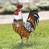 Kircust Garden Rooster Statues Sculpture Metal Chicken Animal Yard Art Lawn Ornament Figurines Artwork for Outdoor PatioBackyard and Home Kitchen Decoration