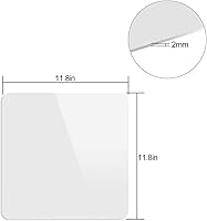 Vista 5 de KINJOEK 2 piezas de 11.8 x 11.8 in, 12 x 12 pulgadas, acrílico blanco reflectante, elevador de mesa para fotografía profesional de productos